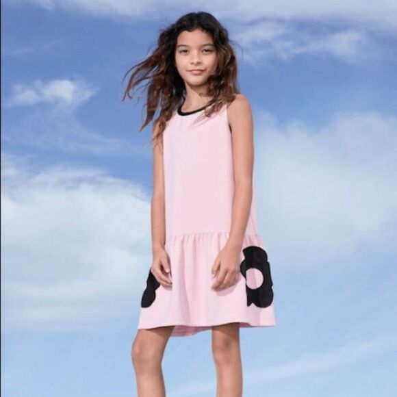 Victoria Beckham Girls' Blush Flower Pocket Dress